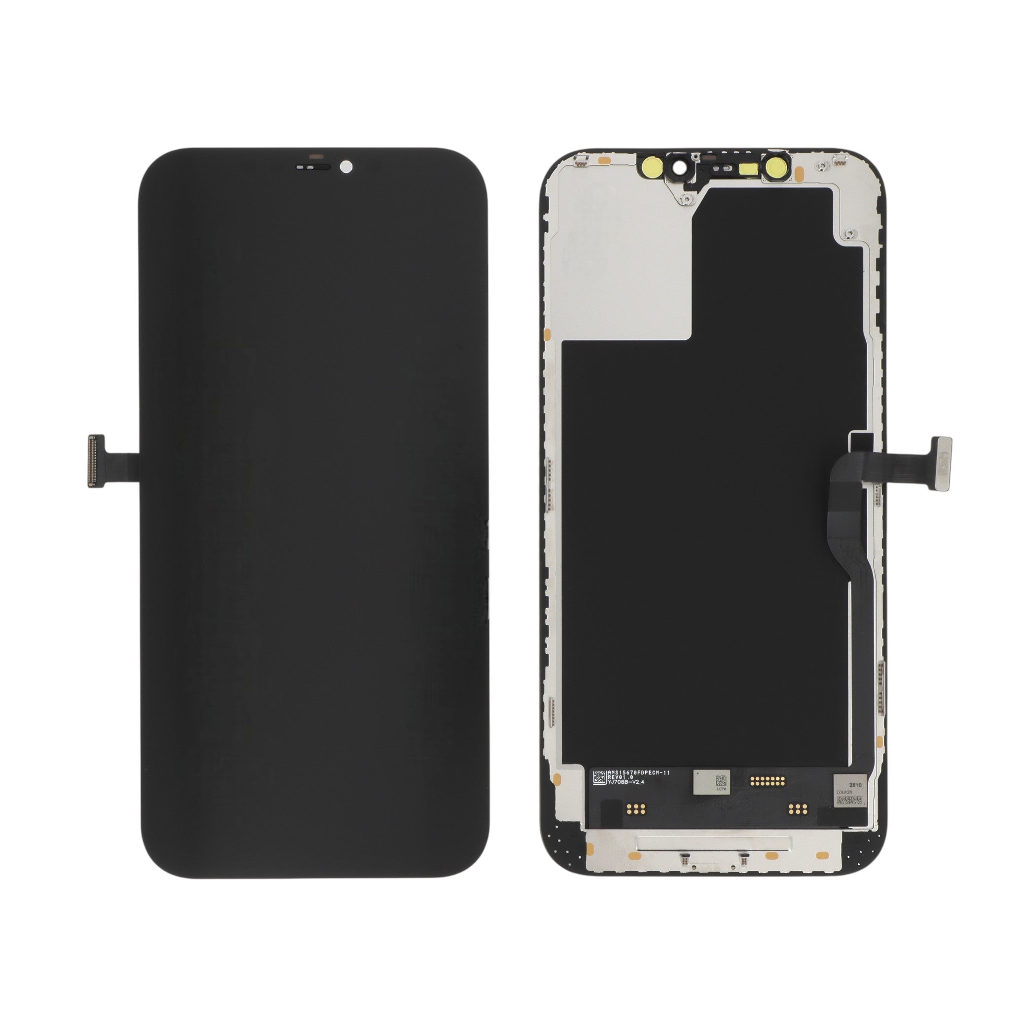 Écran de remplacement Oled pour iPhone 12 Pro Max, vues avant et arrière